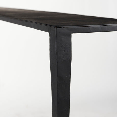 Timothy Ebony Black Iron Console Table by Mercana at Eve Furniture