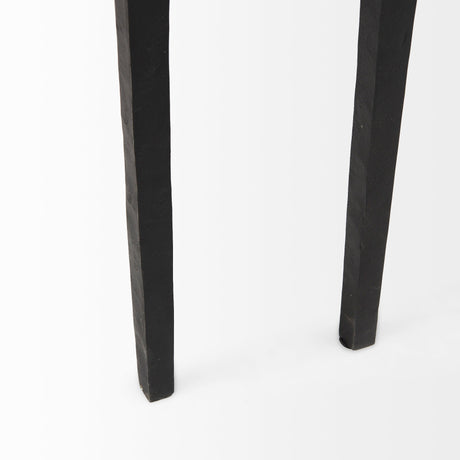 Timothy Ebony Black Iron Console Table by Mercana at Eve Furniture
