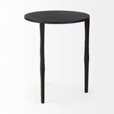 Timothy Ebony Black Iron Side Table by Mercana at Eve Furniture