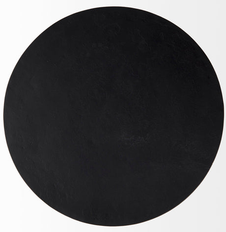 Timothy Ebony Black Iron Side Table by Mercana at Eve Furniture