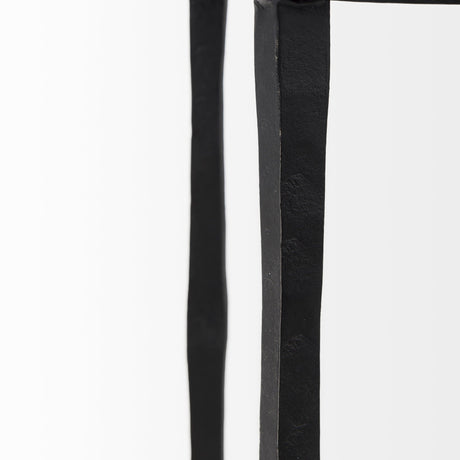 Timothy Ebony Black Iron Side Table by Mercana at Eve Furniture