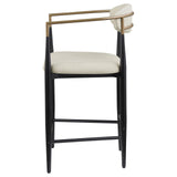 Tina Beige Metal Counter Height Upholstered Bar Stool, Set of 2 by Coaster at Eve Furniture