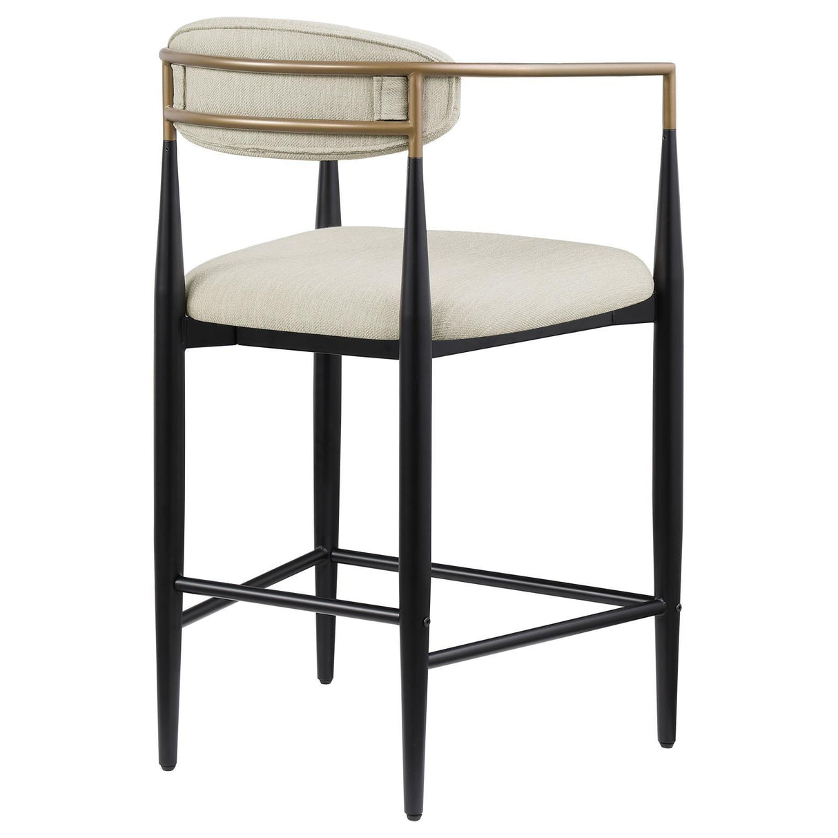 Tina Beige Metal Counter Height Upholstered Bar Stool, Set of 2 by Coaster at Eve Furniture