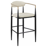 Tina Beige Metal Pub Height Upholstered Bar Stool, Set of 2 by Coaster at Eve Furniture