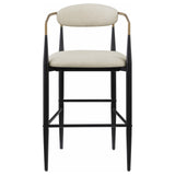 Tina Beige Metal Pub Height Upholstered Bar Stool, Set of 2 by Coaster at Eve Furniture