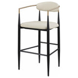 Tina Beige Metal Pub Height Upholstered Bar Stool, Set of 2 by Coaster at Eve Furniture