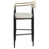 Tina Beige Metal Pub Height Upholstered Bar Stool, Set of 2 by Coaster at Eve Furniture