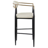 Tina Beige Metal Pub Height Upholstered Bar Stool, Set of 2 by Coaster at Eve Furniture