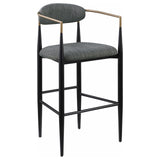 Tina Dark Gray Metal Pub Height Upholstered Bar Stool, Set of 2 by Coaster at Eve Furniture