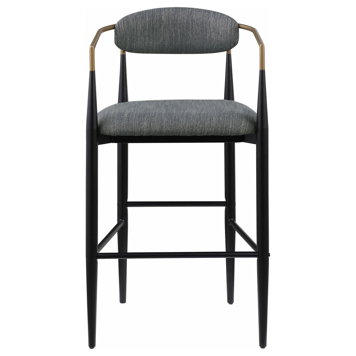 Tina Dark Gray Metal Pub Height Upholstered Bar Stool, Set of 2 by Coaster at Eve Furniture