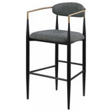 Tina Dark Gray Metal Pub Height Upholstered Bar Stool, Set of 2 by Coaster at Eve Furniture