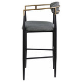 Tina Dark Gray Metal Pub Height Upholstered Bar Stool, Set of 2 by Coaster at Eve Furniture