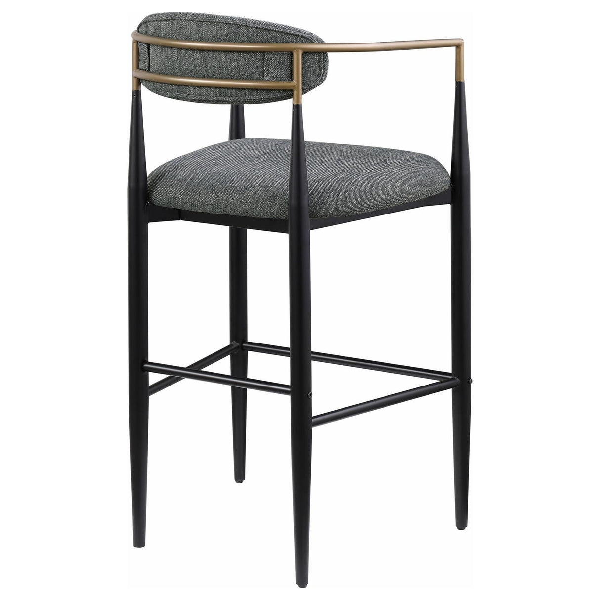 Tina Dark Gray Metal Pub Height Upholstered Bar Stool, Set of 2 by Coaster at Eve Furniture