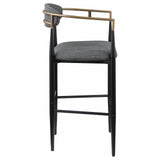 Tina Dark Gray Metal Pub Height Upholstered Bar Stool, Set of 2 by Coaster at Eve Furniture