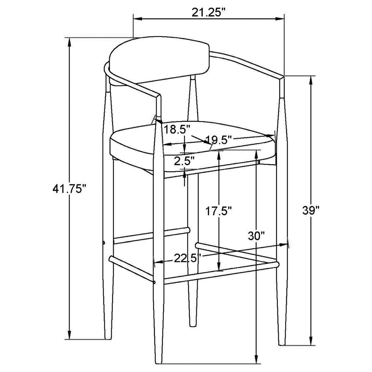 Tina Green Metal Pub Height Upholstered Bar Stool, Set of 2 by Coaster at Eve Furniture