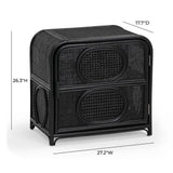 Tina Rattan Nightstand by TOV Furniture at Eve Furniture