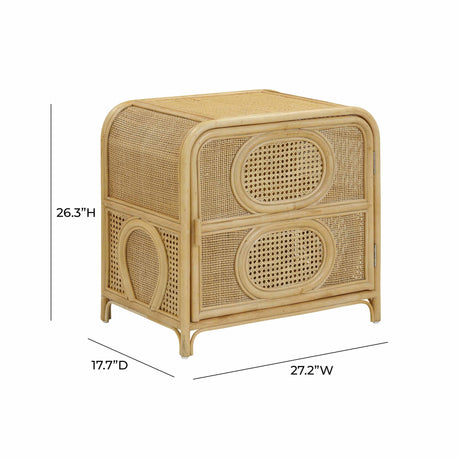 Tina Rattan Nightstand by TOV Furniture at Eve Furniture