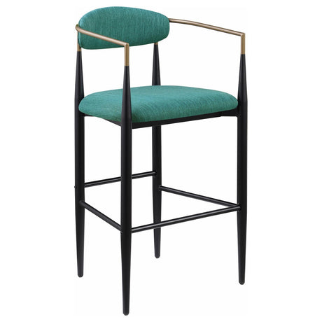Tina Green Metal Pub Height Upholstered Bar Stool, Set of 2 by Coaster at Eve Furniture