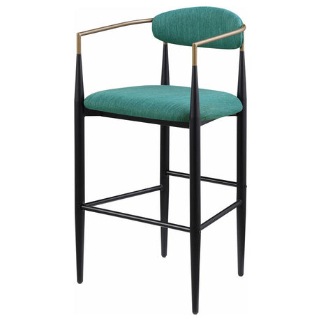 Tina Green Metal Pub Height Upholstered Bar Stool, Set of 2 by Coaster at Eve Furniture