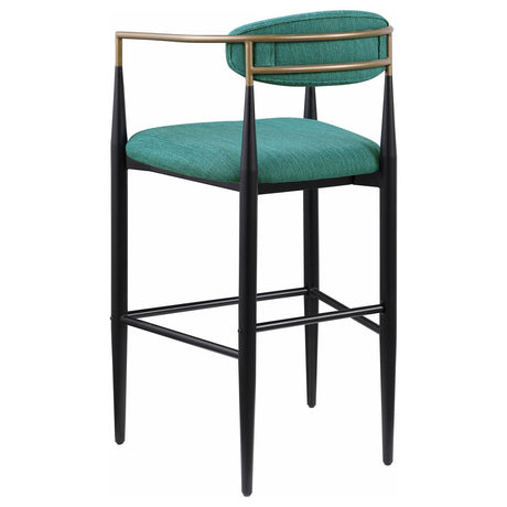 Tina Green Metal Pub Height Upholstered Bar Stool, Set of 2 by Coaster at Eve Furniture