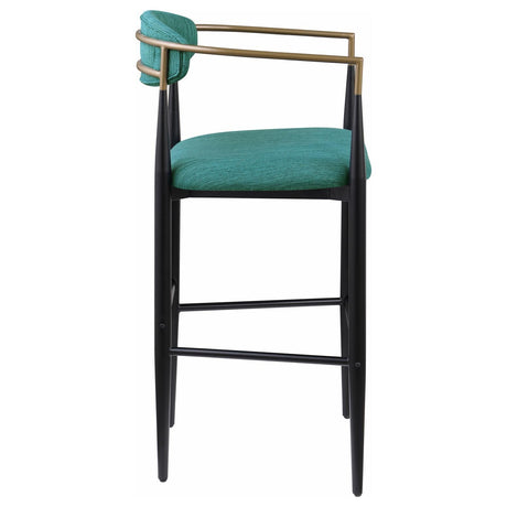 Tina Green Metal Pub Height Upholstered Bar Stool, Set of 2 by Coaster at Eve Furniture