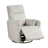 Tinley Beige Swivel Glider Reclining Chair