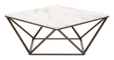 Tintern White & Antique Bronze Coffee Table by Zuomod at Eve Furniture
