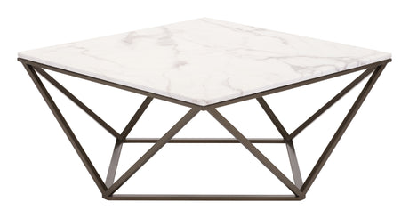 Tintern White & Antique Bronze Coffee Table by Zuomod at Eve Furniture