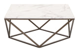 Tintern White & Antique Bronze Coffee Table by Zuomod at Eve Furniture