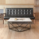 Tintern White & Antique Bronze Coffee Table by Zuomod at Eve Furniture
