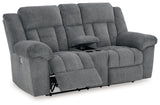 Tip-Off Slate Power Reclining Loveseat