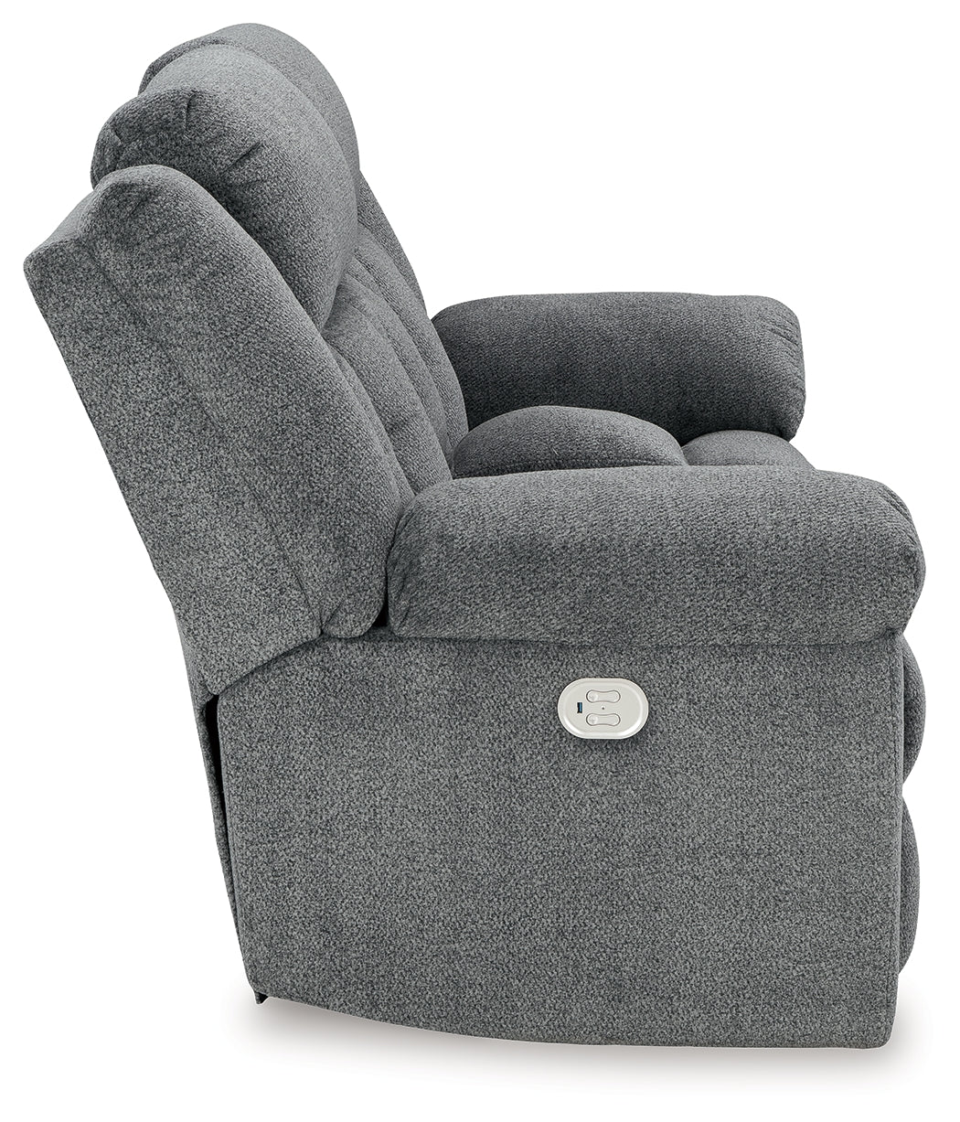 Tip-Off Slate Power Reclining Loveseat