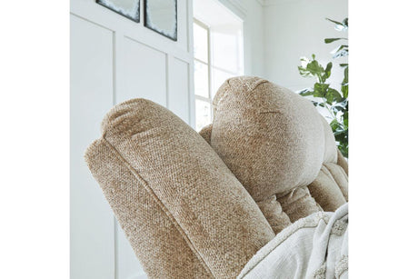 Tip-Off Wheat Dual Power Reclining Sofa and Loveseat by Ashley at Eve Furniture