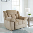 Tip-Off Wheat Oversized Dual Power Recliner by Ashley at Eve Furniture