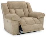 Tip-Off Wheat Oversized Dual Power Recliner by Ashley at Eve Furniture