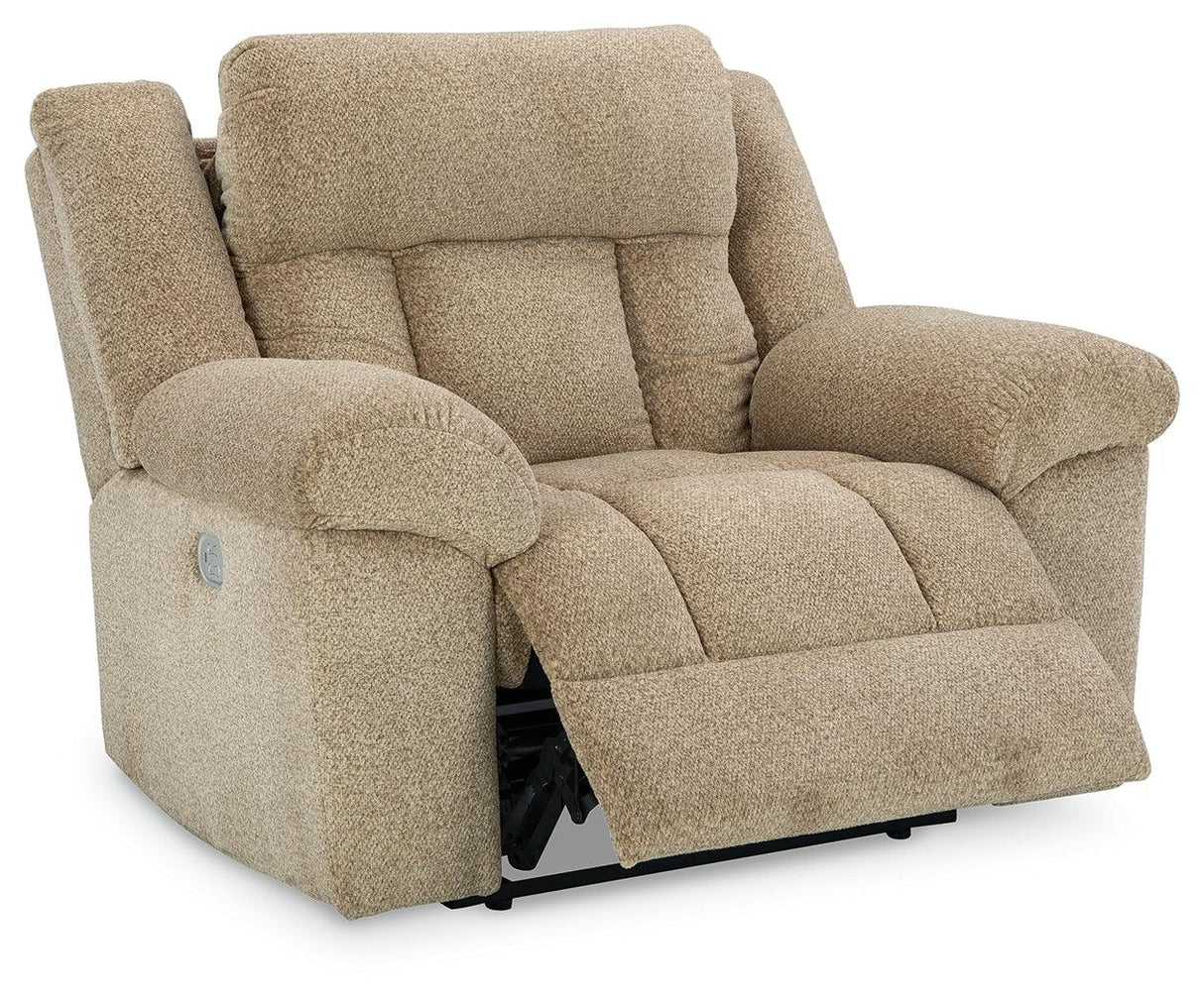 Tip-Off Wheat Oversized Dual Power Recliner by Ashley at Eve Furniture