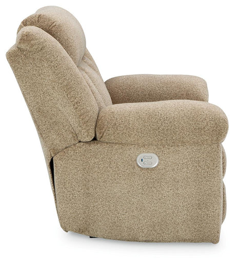Tip-Off Wheat Oversized Dual Power Recliner by Ashley at Eve Furniture