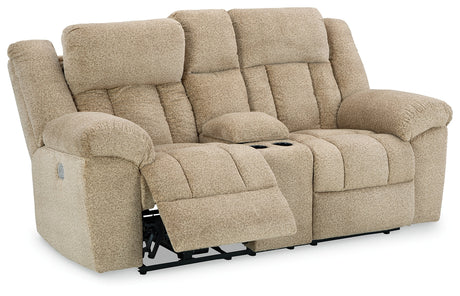 Tip-Off Wheat Power Reclining Loveseat