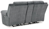Tip-Off Slate Dual Power Reclining Loveseat by Ashley at Eve Furniture