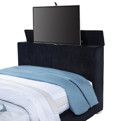 Tisdall Black California King Flame Visualizer TV Bed by Coaster at Eve Furniture