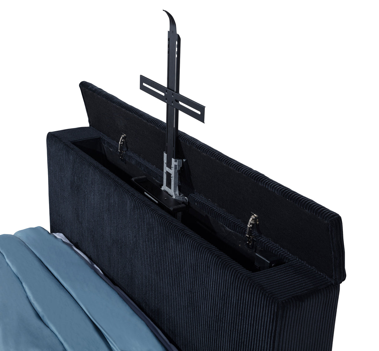 Tisdall Black Queen Flame Visualizer Wingback TV Bed by Coaster at Eve Furniture