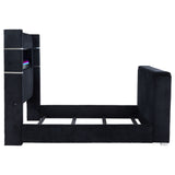 Tisdall Black Queen Flame Visualizer Wingback TV Bed by Coaster at Eve Furniture