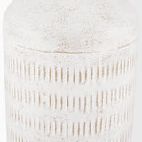 Tisha Large White W/ Terracotta Distressing Metal Vase by Mercana at Eve Furniture