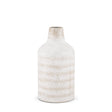 Tisha Small White W/ Terracotta Distressing Metal Vase by Mercana at Eve Furniture