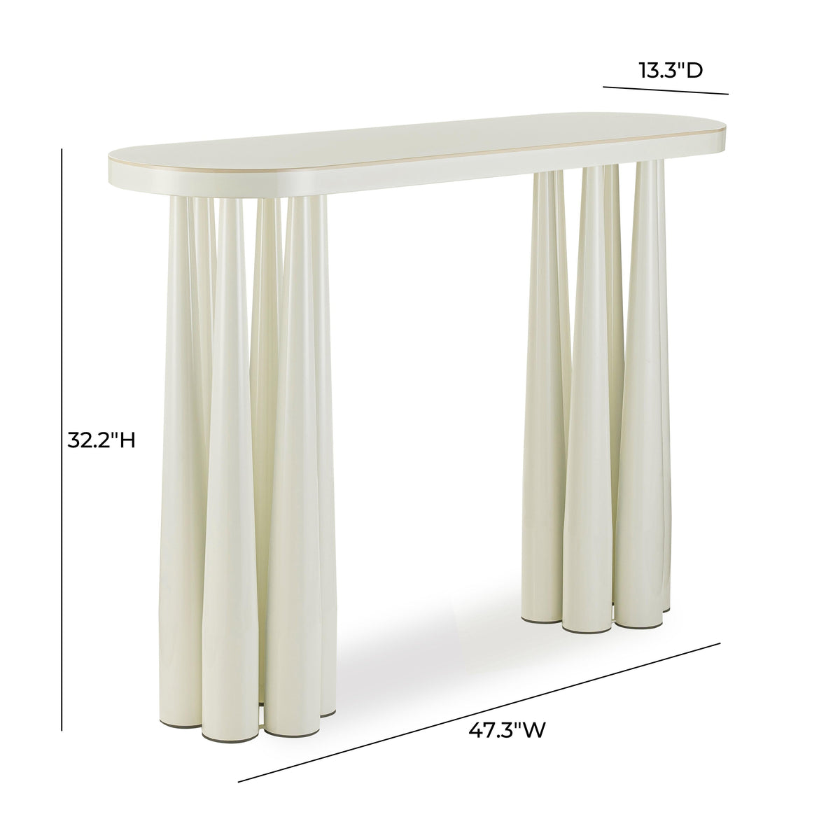 Titan 47" Glossy Console Table by TOV Furniture at Eve Furniture