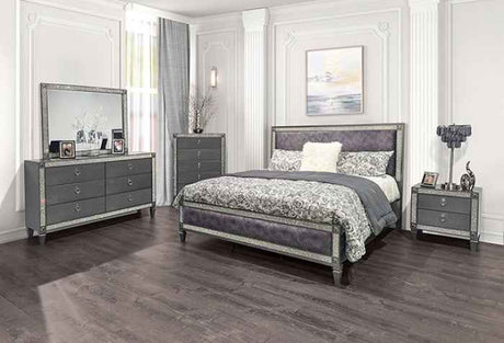 Titania Gray 5-Piece Queen Bedroom Set by Furniture of America at Eve Furniture