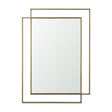 Tiva Rectangular Dual Brushed Gold Metal Framed Mirror by Mercana at Eve Furniture