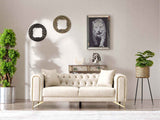 Tivoli Cream Convertible Loveseat by Furnia at Eve Furniture