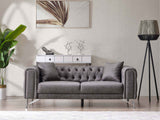 Tivoli Gray Convertible Loveseat by Furnia at Eve Furniture