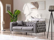 Tivoli Gray Convertible Loveseat by Furnia at Eve Furniture